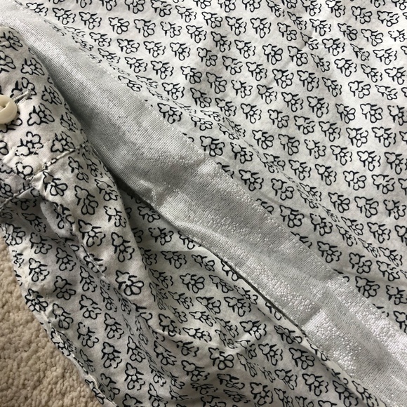 J Crew Floral Block Print Tunic Silver Tape - Picture 4 of 5